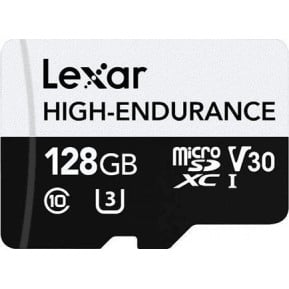 Karta pamięci Lexar 128 GB High-Endurance microSDXC LMSHGED128G-BCNNG - UHS-I, 100MB|/s|45MB|s, C10, A1, V30, U3